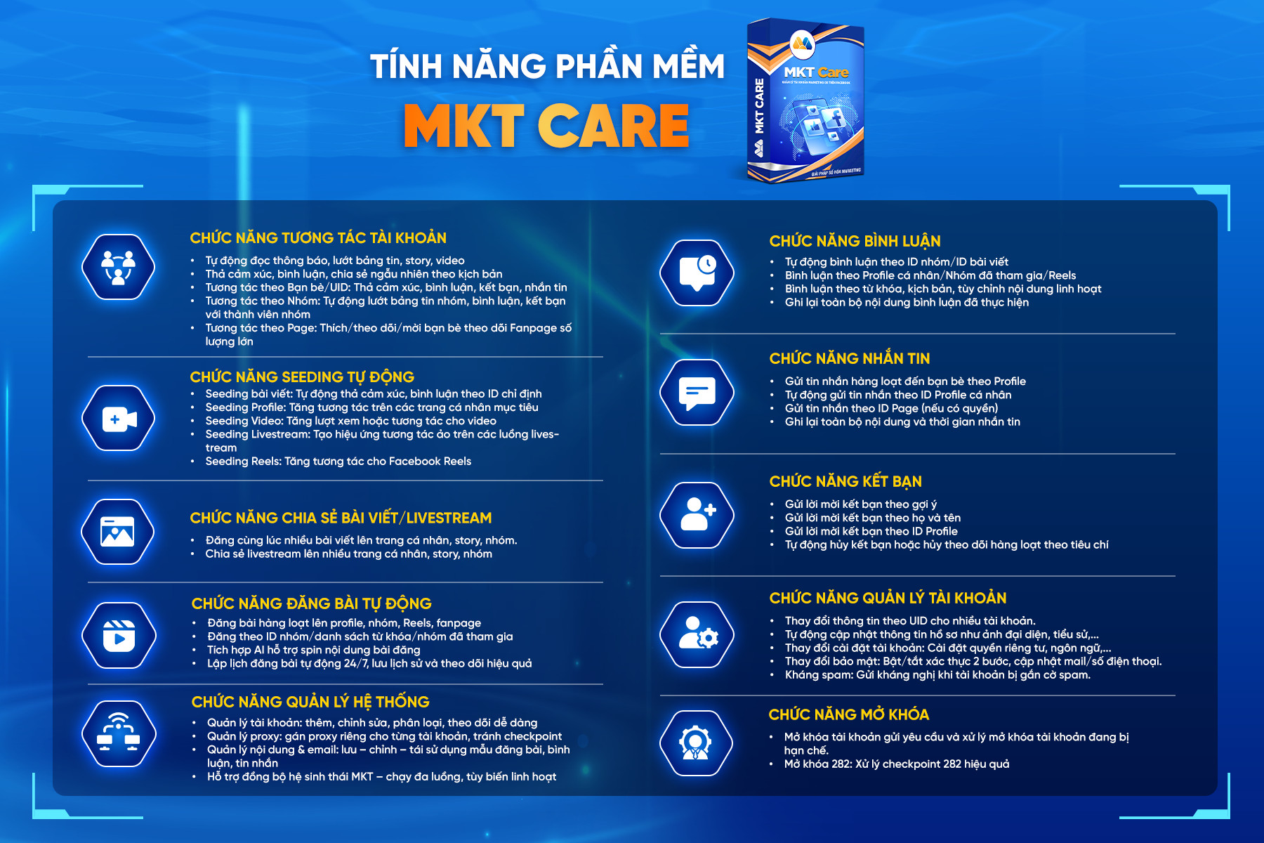 Phần mềm nuôi nick facebook hàng loạt, tự động – MKT Care