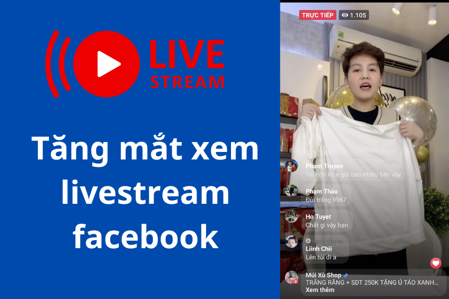 cách tăng mắt livestream facebook