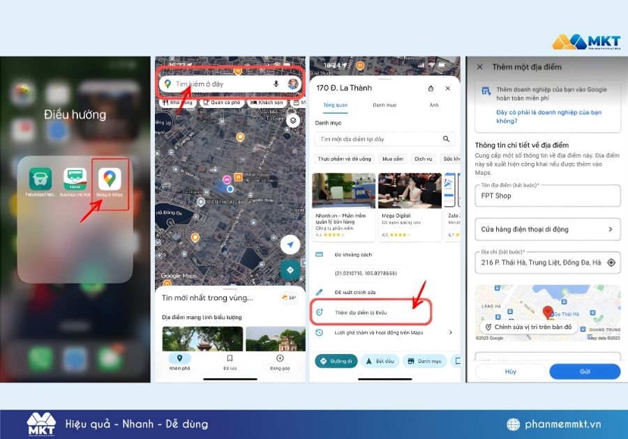 cách tạo địa điểm trên Google Maps