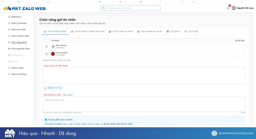 Phần mềm Marketing Zalo tự động