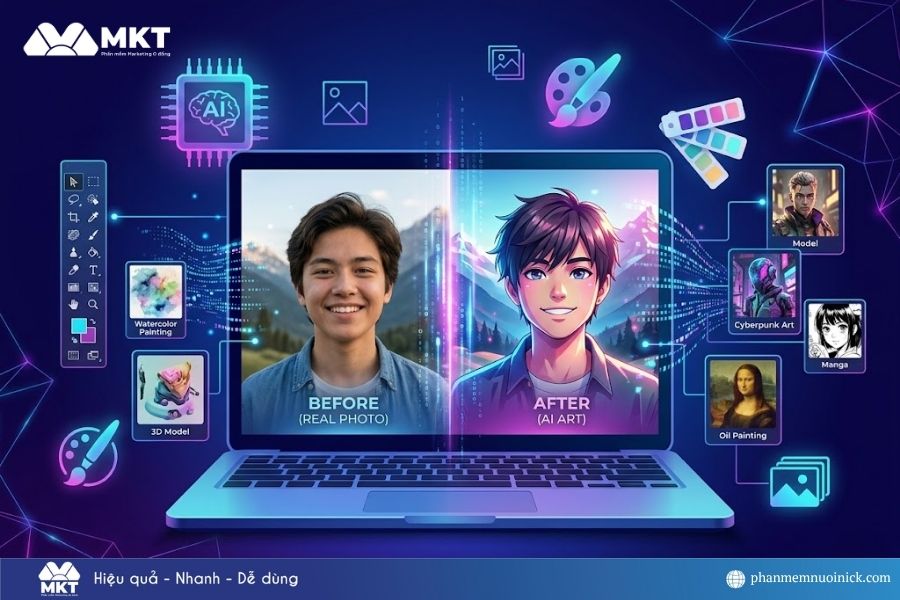 Công cụ tạo ảnh AI từ ảnh thật