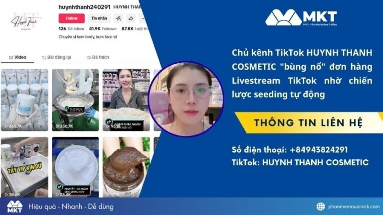 Bí quyết giúp HUYNH THANH COSMETIC đột phá doanh số nhờ cách tăng tương tác livestream TikTok hiệu quả