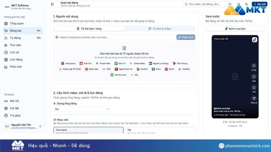 Đăng TikTok tự động